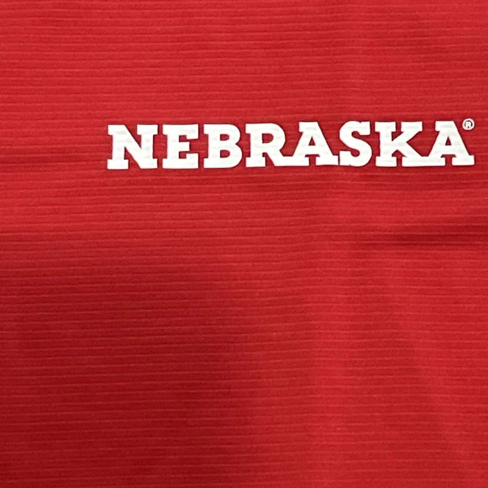 Adidas men's $80 Nebraska Cornhuskers Ottoman Polo Shirt Red  size XL NWT